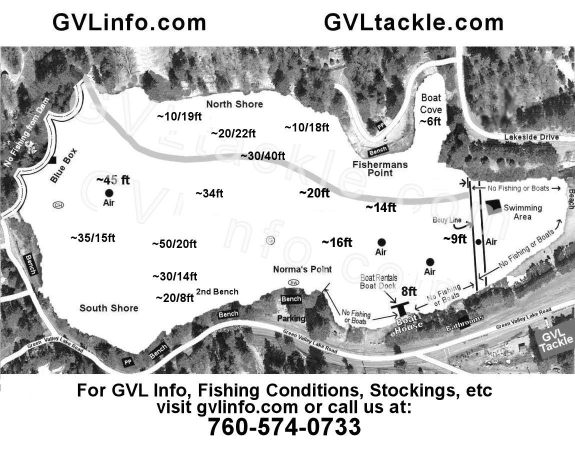 Green Valley Lake Outline Map
